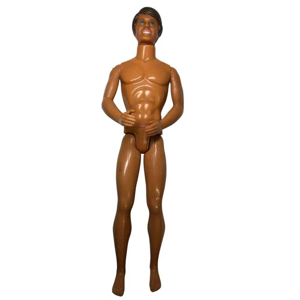 Vintage 80s-90s Barbie Ken Doll Brown Hair Blue Eyes Made In‎ China Mattel Nude